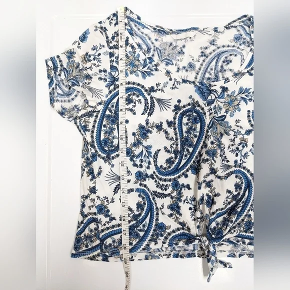 H&M paisley tie front crop top size S - Picture 12 of 13